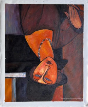 Jeanne Hébuterne con cappello e collana