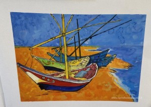 Pescherecci sulla spiaggia di Saintes-Maries-de-la-Mer