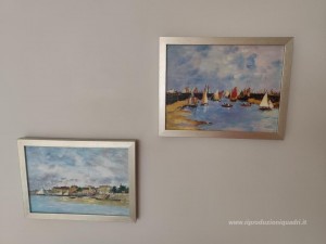 Trouville. Il Jettys Bassa marea.