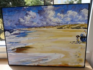 Marie Kr?yer Painting on the Beach a Stenbjerg