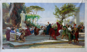 Orazio legge prima di Mecenate