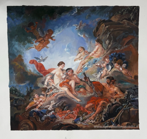 Vulcan presentavano le armi a Venere per Aeneas