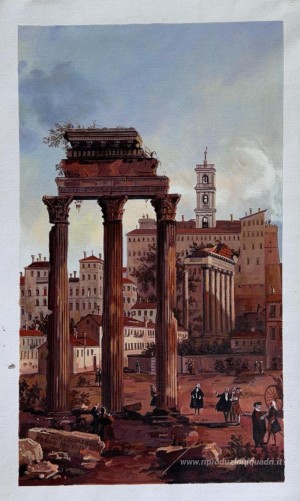 Roma: Rovine del foro, guardando verso il Campidoglio