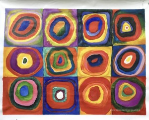 Studio Colore: Quadrati con cerchi concentrici