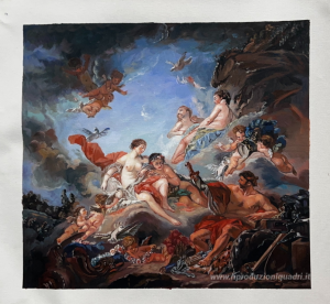 Vulcan presentavano le armi a Venere per Aeneas