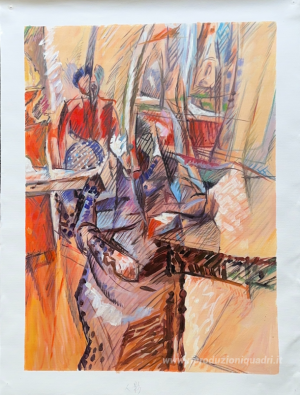 Interno con due figure femminili