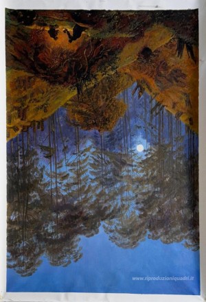 All'interno della foresta al chiaro di luna